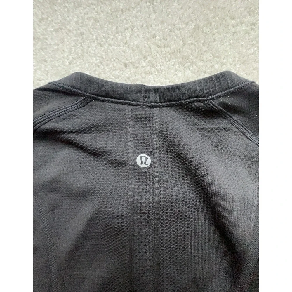 Lululemon Swiftly Tech Ombre Black Grey Long sleeve Top Running Active 6